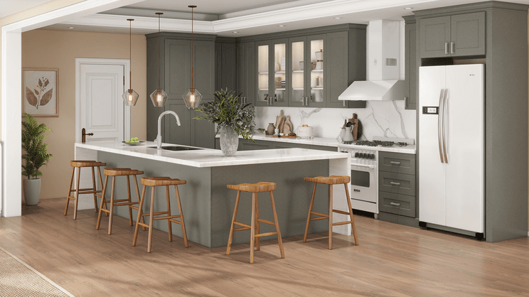 L-Shape Kitchen - US Cabinet Depot